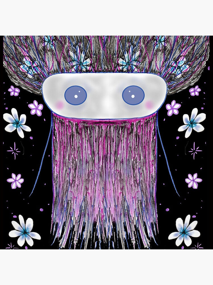 Alien Space Flowers pillow case