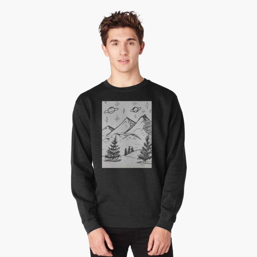 Galaxy Space Mountains 🗻 Pullover Sweatshirt