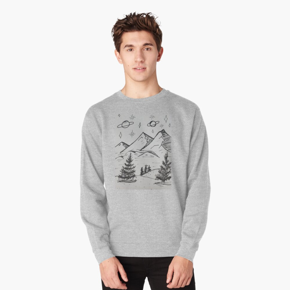 Galaxy Space Mountains 🗻 Pullover Sweatshirt