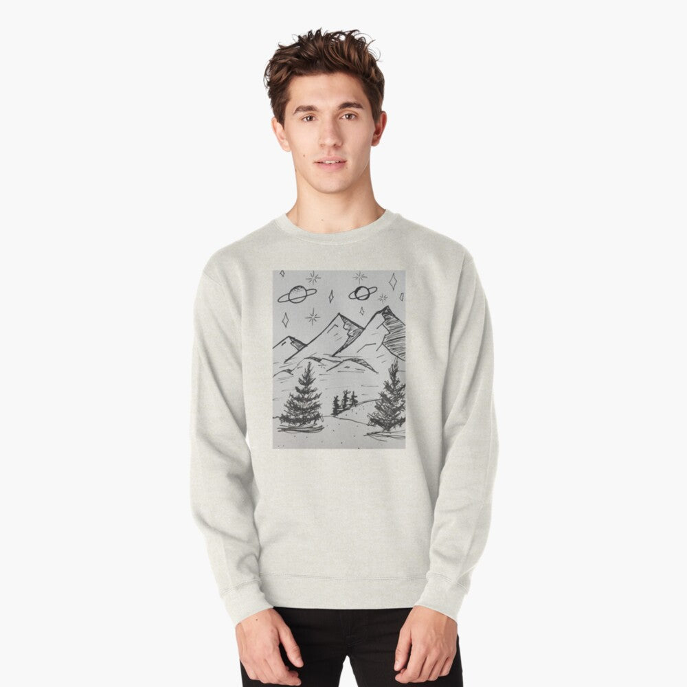 Galaxy Space Mountains 🗻 Pullover Sweatshirt