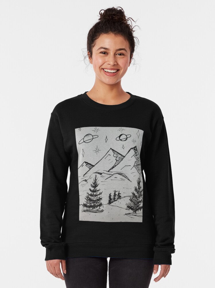Galaxy Space Mountains 🗻 Pullover Sweatshirt