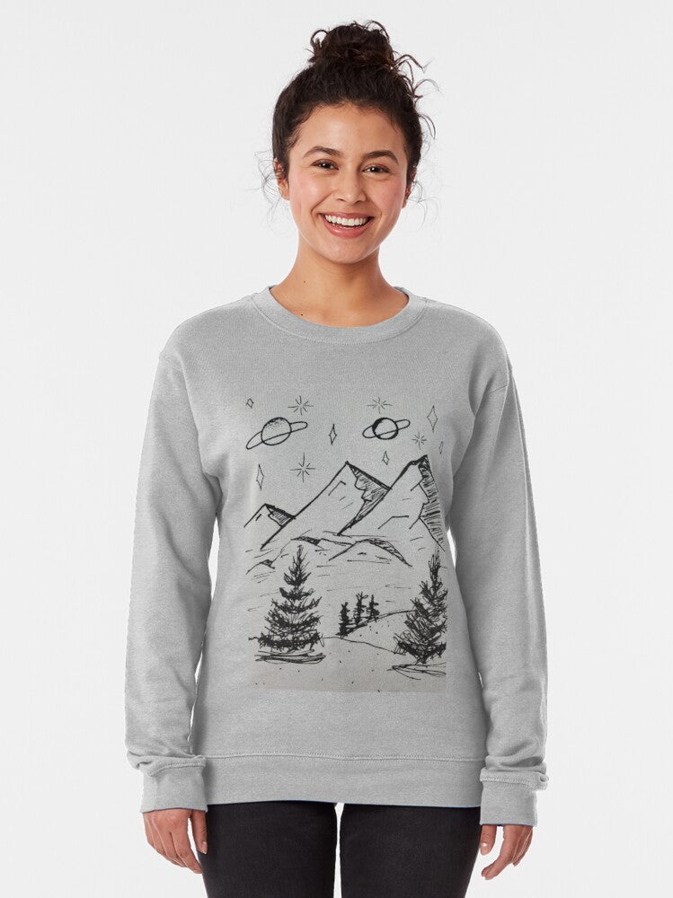 Galaxy Space Mountains 🗻 Pullover Sweatshirt