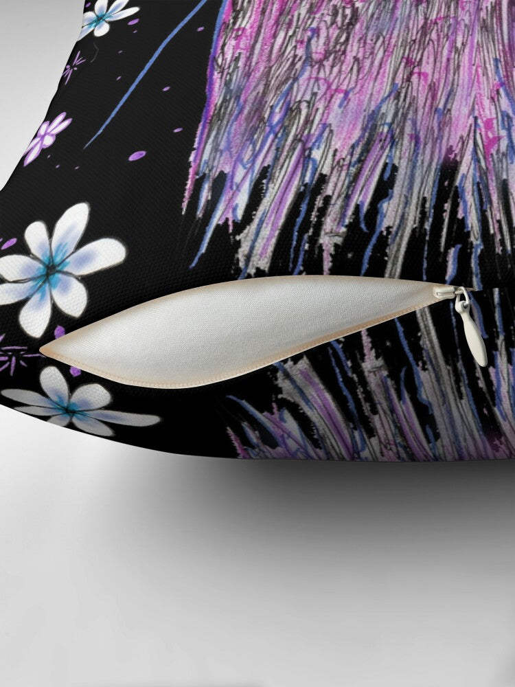 Alien Space Flowers pillow case