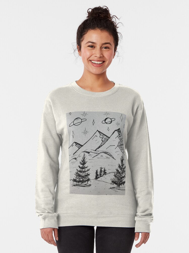 Galaxy Space Mountains 🗻 Pullover Sweatshirt
